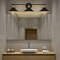 3-Light Industrial Black Wall Sconce Rustic Bathroom Vanity Light for Mirrors, Farmhouse, or Office
